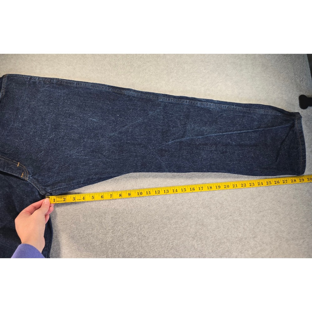 Key Industries Mens Vintage Dark Wash Denim Workwear Jeans 40x32 - Picture 12 of 16